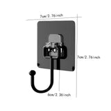 Maxbell 14 Pieces Adhesive Hooks Waterproof Wall Hangers for Bathroom Shower Kitchen Black