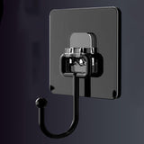 Maxbell 14 Pieces Adhesive Hooks Waterproof Wall Hangers for Bathroom Shower Kitchen Black