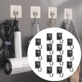 Maxbell 14 Pieces Adhesive Hooks Waterproof Wall Hangers for Bathroom Shower Kitchen Black