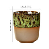 Maxbell Porcelain Tea Cup 150 ml Unique Espresso Mug for Milk Cappuccino Home Office Green