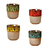 Maxbell Porcelain Tea Cup 150 ml Unique Espresso Mug for Milk Cappuccino Home Office Green