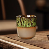 Maxbell Porcelain Tea Cup 150 ml Unique Espresso Mug for Milk Cappuccino Home Office Green