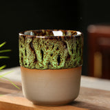 Maxbell Porcelain Tea Cup 150 ml Unique Espresso Mug for Milk Cappuccino Home Office Green
