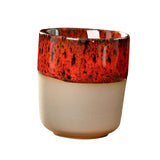 Maxbell Porcelain Tea Cup 150 ml Unique Espresso Mug for Milk Cappuccino Home Office Red