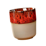 Maxbell Porcelain Tea Cup 150 ml Unique Espresso Mug for Milk Cappuccino Home Office Red
