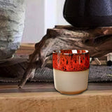 Maxbell Porcelain Tea Cup 150 ml Unique Espresso Mug for Milk Cappuccino Home Office Red