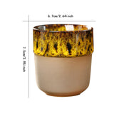 Maxbell Porcelain Tea Cup 150 ml Unique Espresso Mug for Milk Cappuccino Home Office Yellow