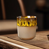 Maxbell Porcelain Tea Cup 150 ml Unique Espresso Mug for Milk Cappuccino Home Office Yellow
