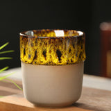 Maxbell Porcelain Tea Cup 150 ml Unique Espresso Mug for Milk Cappuccino Home Office Yellow