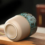Maxbell Porcelain Tea Cup 150 ml Unique Espresso Mug for Milk Cappuccino Home Office Cyan