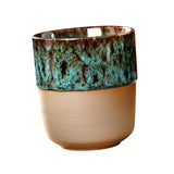 Maxbell Porcelain Tea Cup 150 ml Unique Espresso Mug for Milk Cappuccino Home Office Cyan