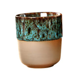 Maxbell Porcelain Tea Cup 150 ml Unique Espresso Mug for Milk Cappuccino Home Office Cyan