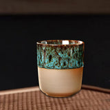 Maxbell Porcelain Tea Cup 150 ml Unique Espresso Mug for Milk Cappuccino Home Office Cyan