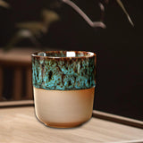 Maxbell Porcelain Tea Cup 150 ml Unique Espresso Mug for Milk Cappuccino Home Office Cyan