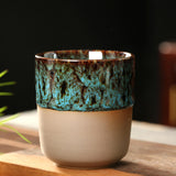 Maxbell Porcelain Tea Cup 150 ml Unique Espresso Mug for Milk Cappuccino Home Office Cyan