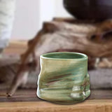 Maxbell Pottery Coffee Cup 200ml Vintage Afternoon Tea Mug Housewarming Gift Tea Cup Green