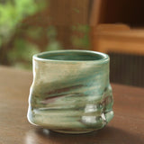 Maxbell Pottery Coffee Cup 200ml Vintage Afternoon Tea Mug Housewarming Gift Tea Cup Green
