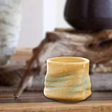Maxbell Pottery Coffee Cup 200ml Vintage Afternoon Tea Mug Housewarming Gift Tea Cup Yellow