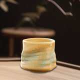 Maxbell Pottery Coffee Cup 200ml Vintage Afternoon Tea Mug Housewarming Gift Tea Cup Yellow