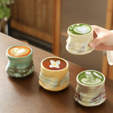 Maxbell Pottery Coffee Cup 200ml Vintage Afternoon Tea Mug Housewarming Gift Tea Cup White