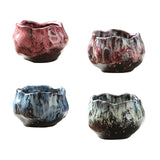 Maxbell 150ml Lotus Shaped Artwork Ceramic Master Cup for Dining Room Office Desktop Pink