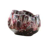 Maxbell 150ml Lotus Shaped Artwork Ceramic Master Cup for Dining Room Office Desktop Red