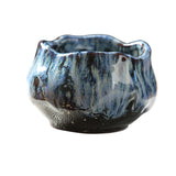 Maxbell 150ml Lotus Shaped Artwork Ceramic Master Cup for Dining Room Office Desktop Blue