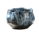 Maxbell 150ml Lotus Shaped Artwork Ceramic Master Cup for Dining Room Office Desktop Blue