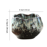 Maxbell 150ml Lotus Shaped Artwork Ceramic Master Cup for Dining Room Office Desktop Green