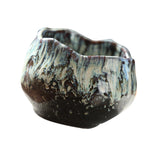 Maxbell 150ml Lotus Shaped Artwork Ceramic Master Cup for Dining Room Office Desktop Green