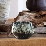 Maxbell 150ml Lotus Shaped Artwork Ceramic Master Cup for Dining Room Office Desktop Green