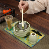 Maxbell Ceramic Matcha Bowl Portable for Mixing Unique Handmade Porcelain Tea Making Matcha Color