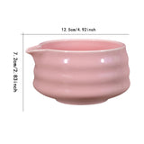 Maxbell Ceramic Matcha Bowl Portable for Mixing Unique Handmade Porcelain Tea Making Pink