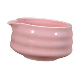 Maxbell Ceramic Matcha Bowl Portable for Mixing Unique Handmade Porcelain Tea Making Pink