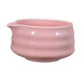 Maxbell Ceramic Matcha Bowl Portable for Mixing Unique Handmade Porcelain Tea Making Pink