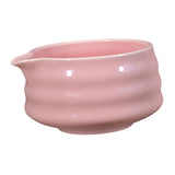 Maxbell Ceramic Matcha Bowl Portable for Mixing Unique Handmade Porcelain Tea Making Pink