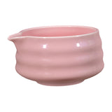 Maxbell Ceramic Matcha Bowl Portable for Mixing Unique Handmade Porcelain Tea Making Pink