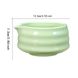 Maxbell Ceramic Matcha Bowl Portable for Mixing Unique Handmade Porcelain Tea Making Green