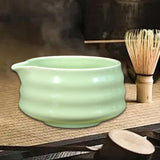 Maxbell Ceramic Matcha Bowl Portable for Mixing Unique Handmade Porcelain Tea Making Green