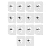 Maxbell 14Pcs Adhesive Hooks Screw Wall Hangers without Nails for Bathroom Door Home