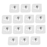 Maxbell 14Pcs Adhesive Hooks Screw Wall Hangers without Nails for Bathroom Door Home