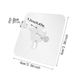 Maxbell 14Pcs Adhesive Hooks Oilproof Waterproof Wall Hangers for Office Door Shower