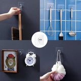 Maxbell 14Pcs Adhesive Hooks Oilproof Waterproof Wall Hangers for Office Door Shower
