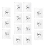 Maxbell 14Pcs Adhesive Hooks Oilproof Waterproof Wall Hangers for Office Door Shower