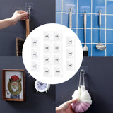 Maxbell 14Pcs Adhesive Hooks Oilproof Waterproof Wall Hangers for Office Door Shower