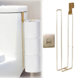 Maxbell Toilet Paper Holder Sturdy for 3 Rolls for Bathroom Organization Office Dorm Golden