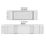 Maxbell Bathtub Tray Basket Retractable Bathtub Storage Rack for Candle Phone Holder Clear