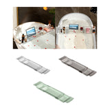 Maxbell Bathtub Tray Basket Retractable Bathtub Storage Rack for Candle Phone Holder Clear