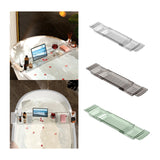 Maxbell Bathtub Tray Basket Retractable Bathtub Storage Rack for Candle Phone Holder Clear