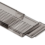 Maxbell Bathtub Tray Basket Retractable Bathtub Storage Rack for Candle Phone Holder Gray